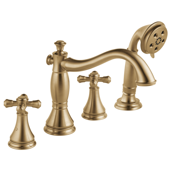 Delta Cassidy:H695 Metal Cross Handle Set - Roman Tub