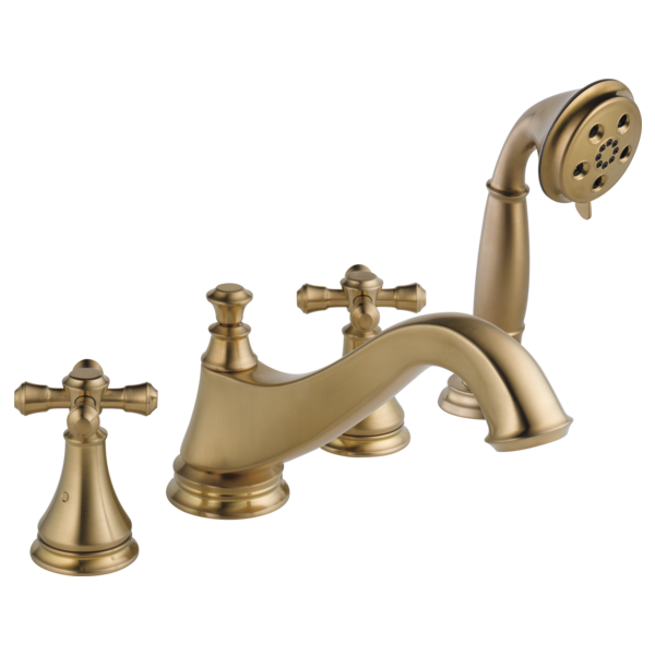 Delta Cassidy:H695 Metal Cross Handle Set - Roman Tub