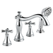 Delta Cassidy H695PN Metal Cross Handle Set - Roman Tub, Chrome