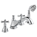 Delta Cassidy H695PN Metal Cross Handle Set - Roman Tub, Chrome