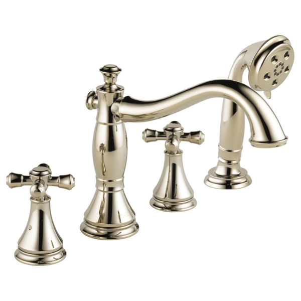 Delta Cassidy:H695 Metal Cross Handle Set - Roman Tub