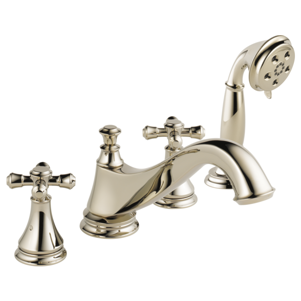 Delta Cassidy:H695 Metal Cross Handle Set - Roman Tub