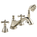 Delta Cassidy:H695 Metal Cross Handle Set - Roman Tub