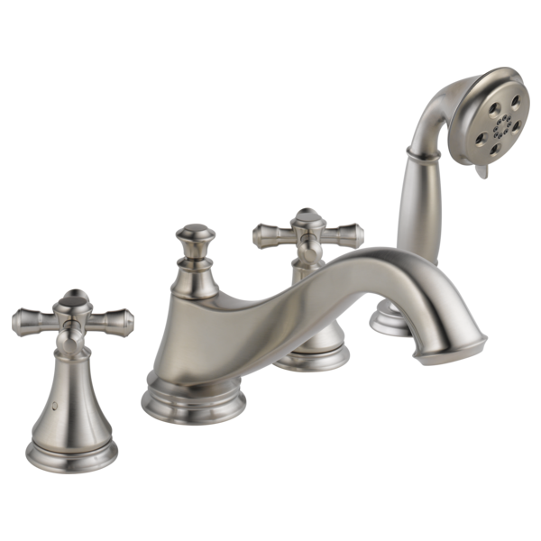 Delta Cassidy:H695 Metal Cross Handle Set - Roman Tub