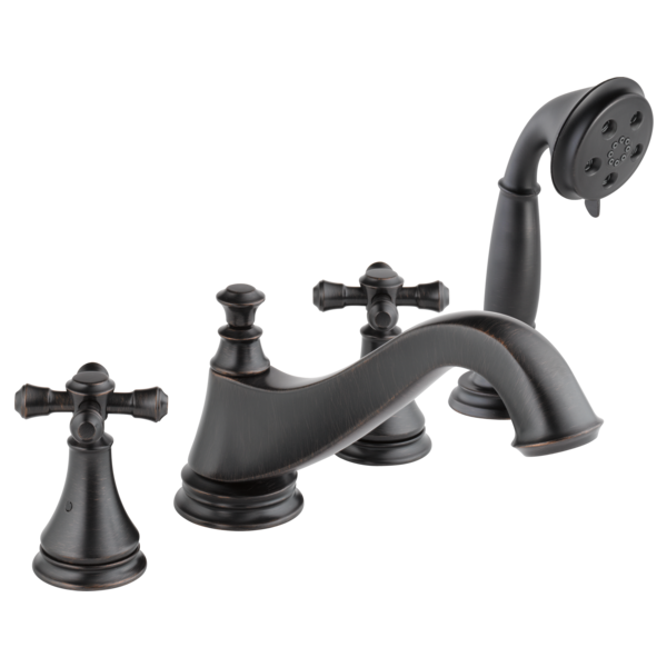 Delta Cassidy:H695 Metal Cross Handle Set - Roman Tub