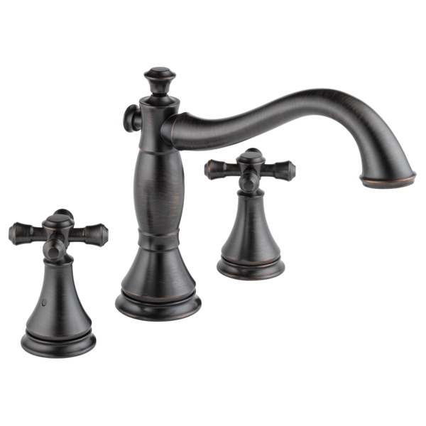 Delta Cassidy:H695 Metal Cross Handle Set - Roman Tub