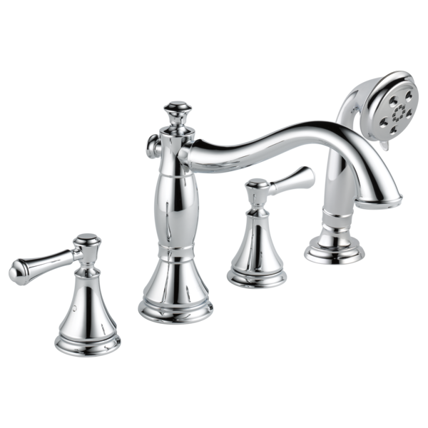 Delta Cassidy H697PN Metal Lever Handle Set - Roman Tub, Chrome
