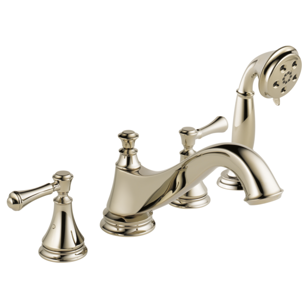 Delta Cassidy H697PN Metal Lever Handle Set - Roman Tub, Polished Nickel