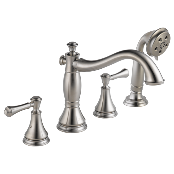Delta Cassidy H697PN Metal Lever Handle Set - Roman Tub, Stainless Steel