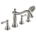 Delta Cassidy H697PN Metal Lever Handle Set - Roman Tub, Stainless Steel