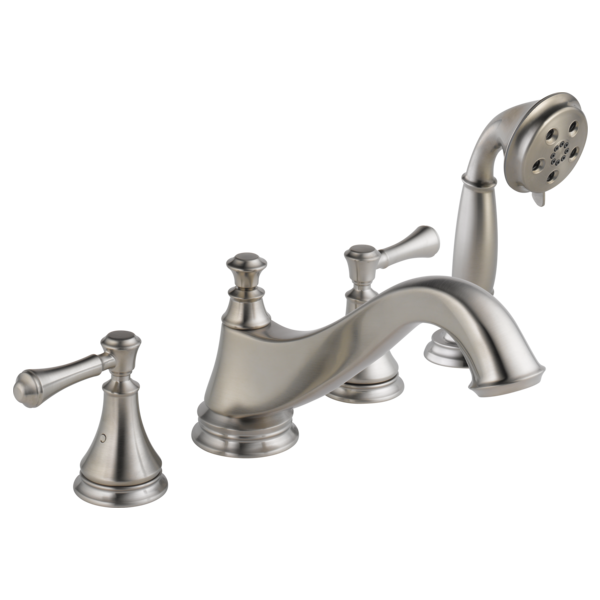 Delta Cassidy H697PN Metal Lever Handle Set - Roman Tub, Stainless Steel