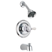 Delta Leland H777SS Porcelain Handle Kit - Tub & Shower, Chrome
