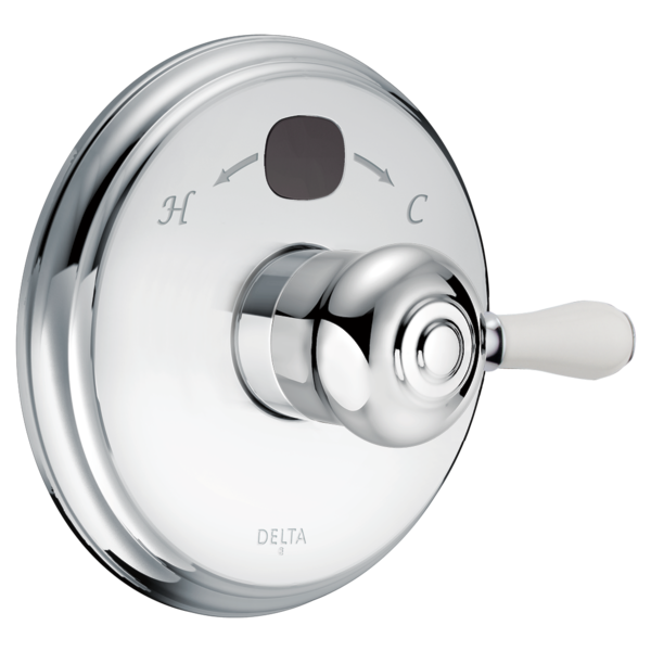 Delta Leland H777SS Porcelain Handle Kit - Tub & Shower, Chrome