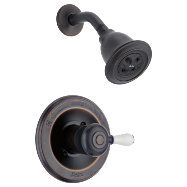 Delta Leland H777SS Porcelain Handle Kit - Tub & Shower, Venetian Bronze