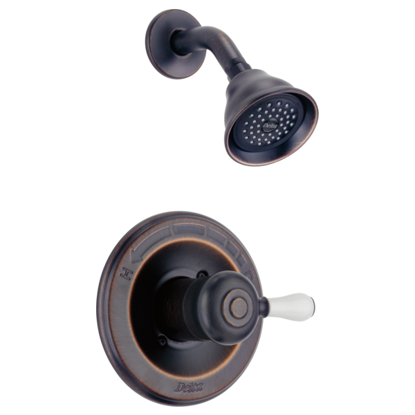 Delta Leland H777SS Porcelain Handle Kit - Tub & Shower, Venetian Bronze
