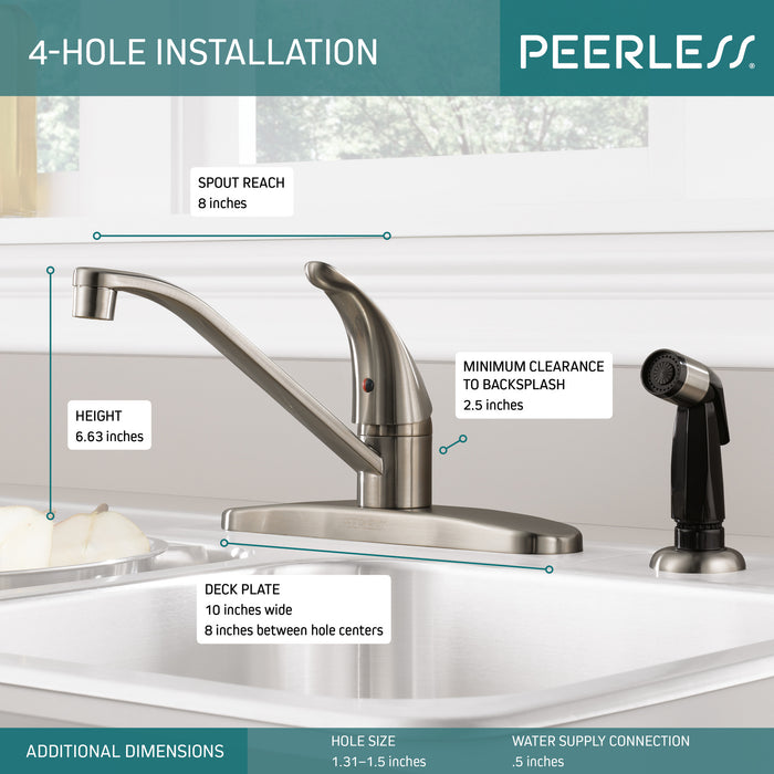 Delta Peerless Core:P115LF Single Handle Kitchen Faucet
