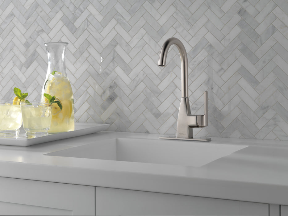 Peerless Xander P1819LF Single Handle Bar Faucet, Stainless Steel