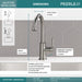 Peerless Westchester P1923LF Single-Handle Kitchen Faucet, Stainless Steel