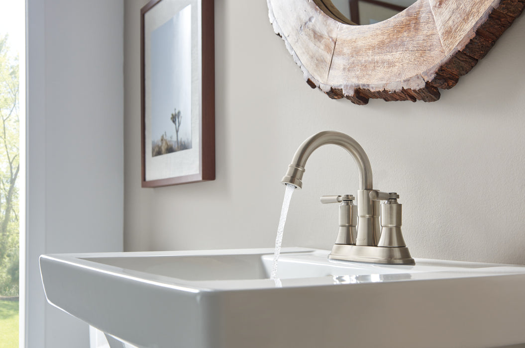 Peerless Westchester P2523LF Two-Handle Centerset Bathroom Faucet, Brushed Nickel