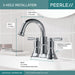 Peerless Westchester P2523LF Two-Handle Centerset Bathroom Faucet, Chrome