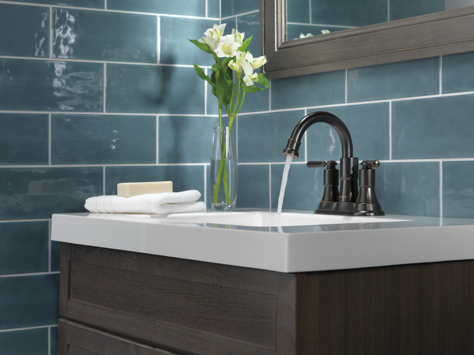 Peerless Westchester P2523LF Two-Handle Centerset Bathroom Faucet, Oil Bronze