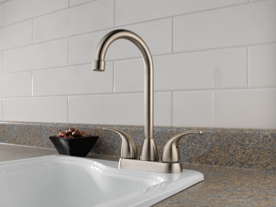 Peerless Core P288LF Two Handle Bar-Prep Faucet, Stainless Steel