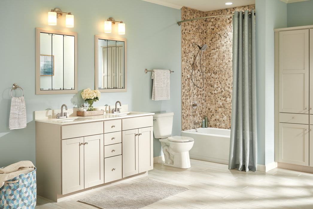 Delta Peerless Precept:P299102LF Two Handle Centerset Bathroom, Brushed Nickel