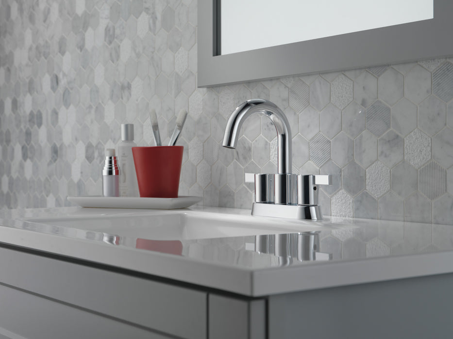 Delta Peerless Precept:P299102LF Two Handle Centerset Bathroom, Chrome