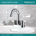 Delta Peerless Precept:P299102LF Two Handle Centerset Bathroom, Chrome