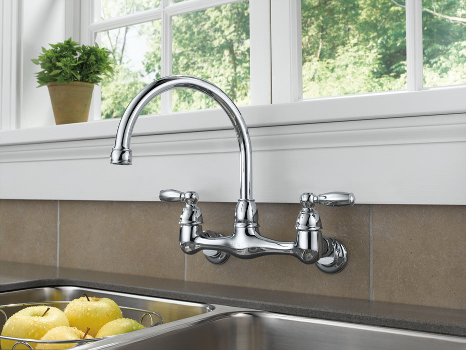 Peerless Claymore P299305LF Two Handle Wall Mounted Kitchen Faucet