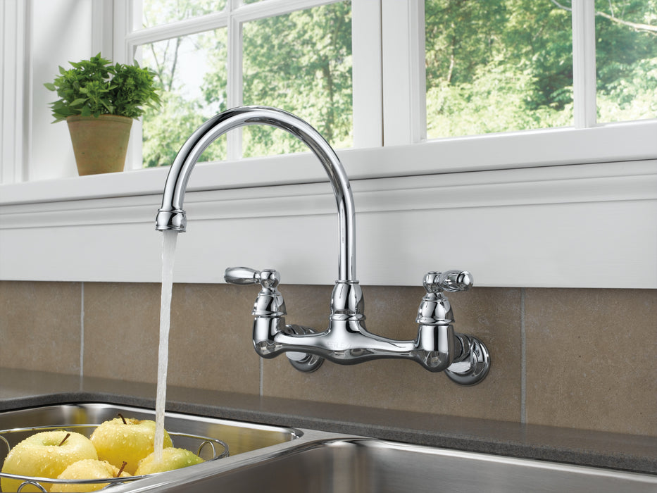 Peerless Claymore P299305LF Two Handle Wall Mounted Kitchen Faucet