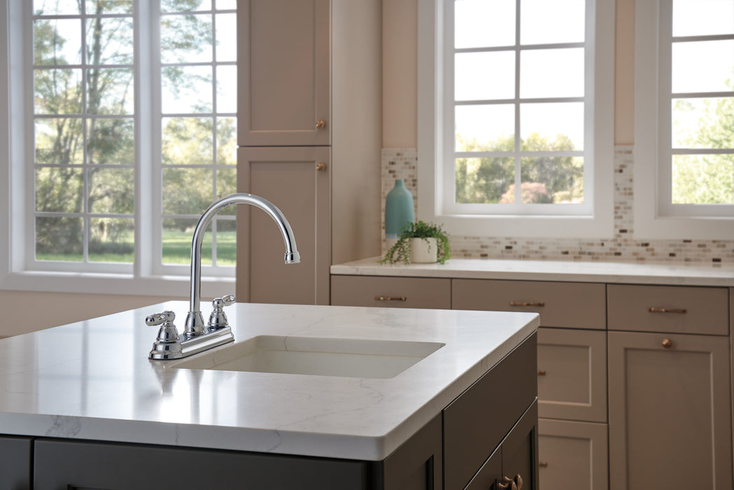 Peerless Claymore P299575LF Two Handle Kitchen Faucet, Chrome