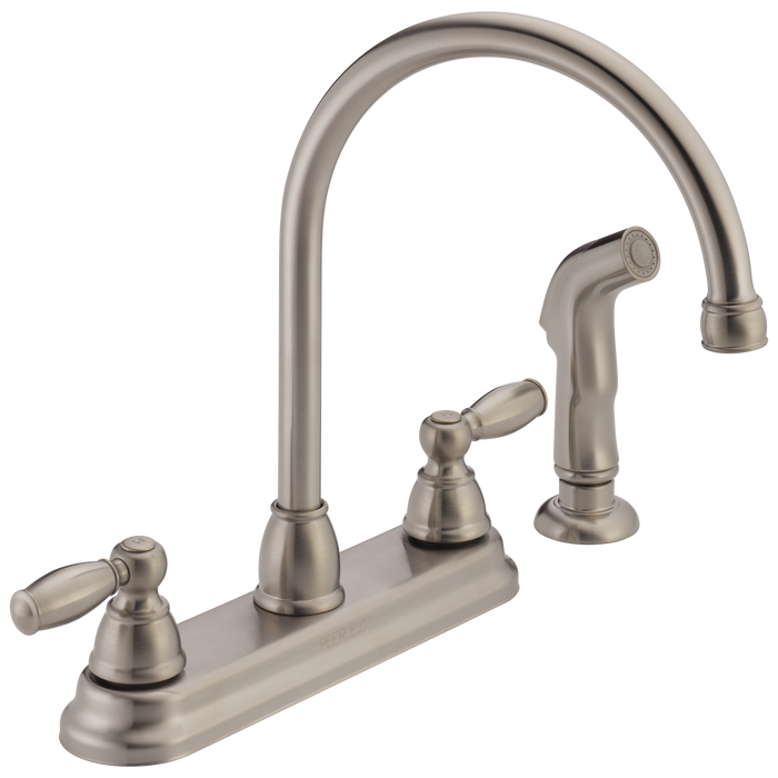 Peerless Claymore P299575LF Two Handle Kitchen Faucet, Stainless Steel