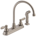 Peerless Claymore P299575LF Two Handle Kitchen Faucet, Stainless Steel