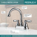 Peerless Claymore P299685LF Two Handle Bathroom Faucet, Chrome