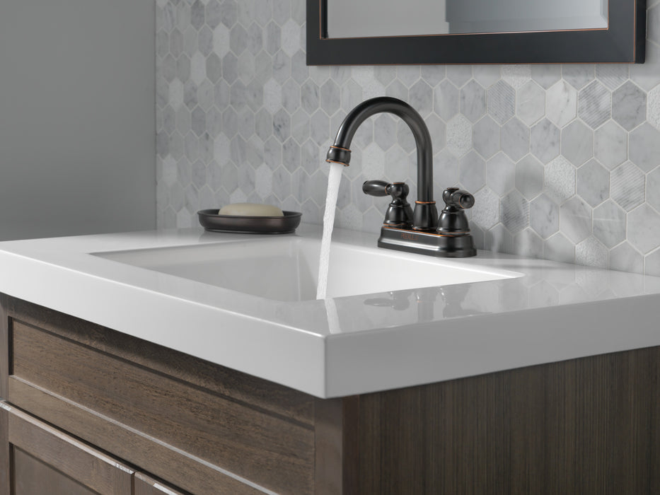 Peerless Claymore P299685LF Two Handle Bathroom Faucet, Oil Bronze