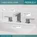 Peerless Xander P3519LF Two Handle Widespread Bathroom, Chrome
