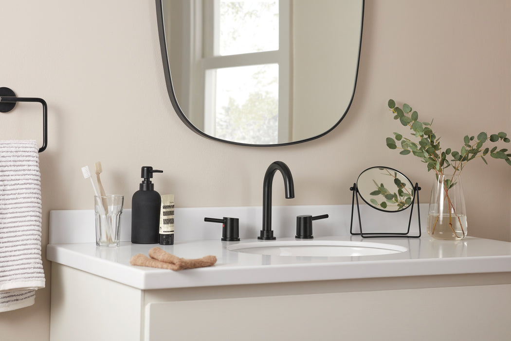 Peerless Precept P3547LF Two Handle Widespread Bath Faucet, Matte Black