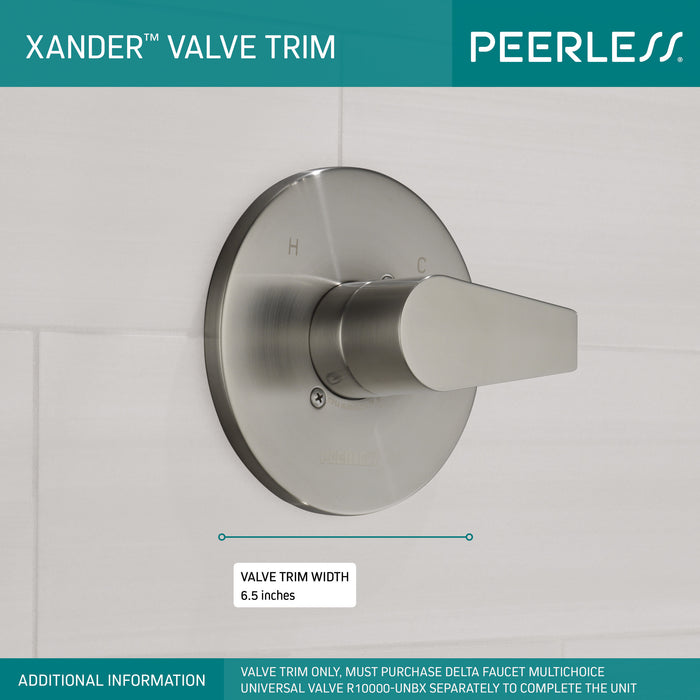 Peerless Xander PTT14019 Valve Only MultiChoice, Brushed Nickel
