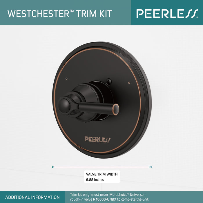 Delta Peerless Westchester:PTT14023 Valve Only Trim 1L 14S, Oil Bronze