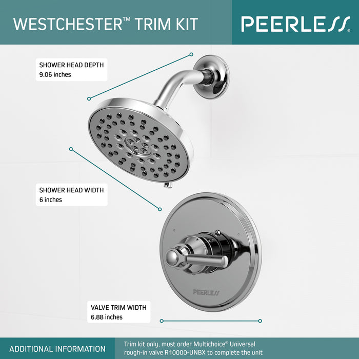 Peerless Westchester PTT14223 Shower Only Trim 14S, Chrome