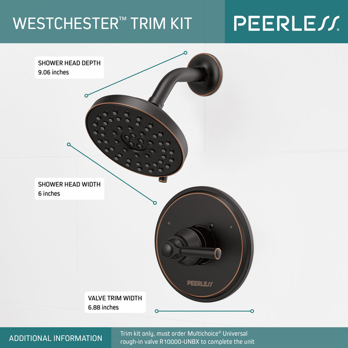 Peerless Westchester PTT14223 Shower Only Trim 14S, Oil Bronze