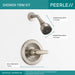 Delta Peerless Core:PTT188743 Shower Only Trim Kit, Brushed Nickel