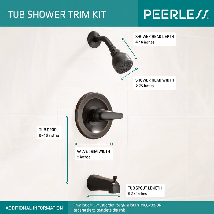 Delta Peerless Core:PTT188750 Tub and Shower Trim