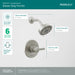 Peerless Precept PTT188782 Shower Only Trim Kit, Brushed Nickel