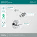 Peerless Precept PTT188782 Shower Only Trim Kit, Chrome
