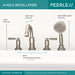 Delta Peerless Westchester:PTT4523 Roman Tub Trim Kit with Hand Shower, Brushed Nickel