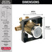 Delta Multichoice Universal High-flow Shower Rough - Universal Inlets / Outlets