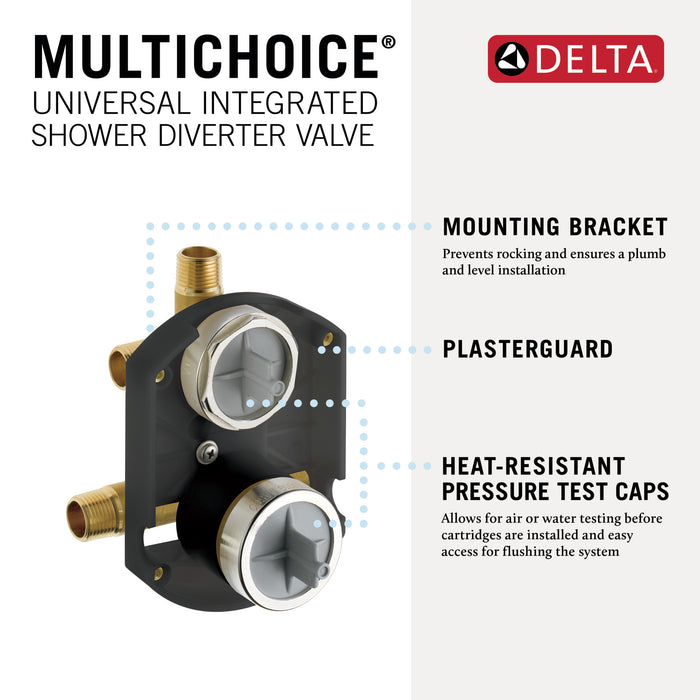 Delta Multichoice Universal Integrated Shower Diverter Rough Universal Inlets / Outlets