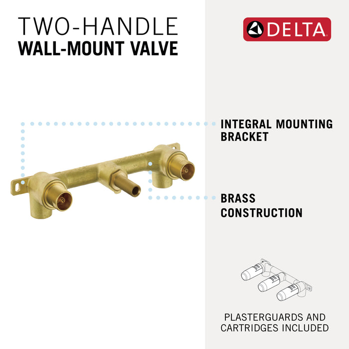 Delta Ara Two Handle Wall Mount Rough